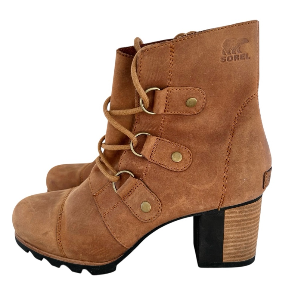 SOREL Addington Elk Fossil Brown Lace Up Waterproof Leather Ankle Boots 10M
